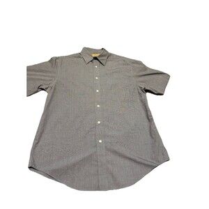 Mens Roundtree & Yorke Gold Label Button Up Shirt - Short Sleeve - Size Medium